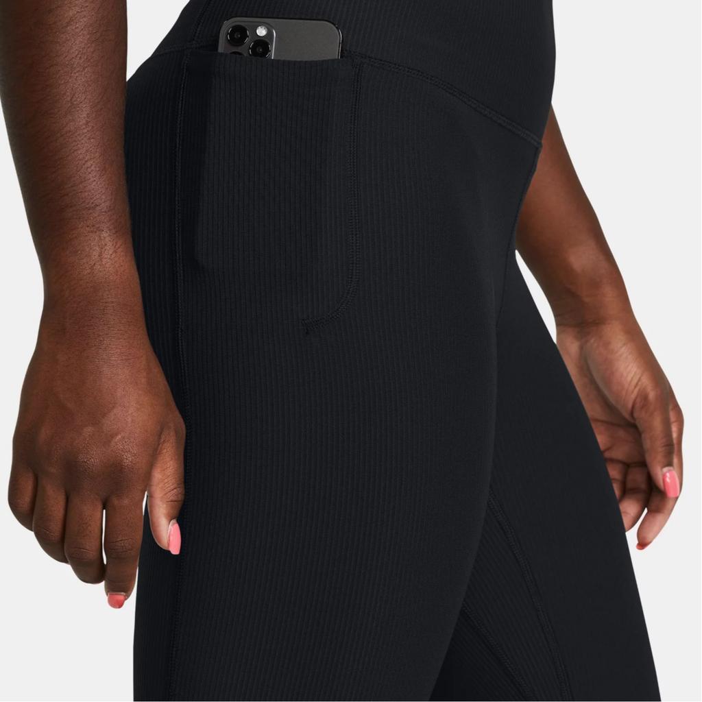 Under Armour Женские облегающие спортивные брюки UA Meridian с высокой талией, однотонные, расклешенные, черные 1384007-001