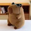 Wear Glasses Capybara Plush Toy Cartoon Capibara Fluffty Doll Cute Capybara Plush Doll  Home Decor