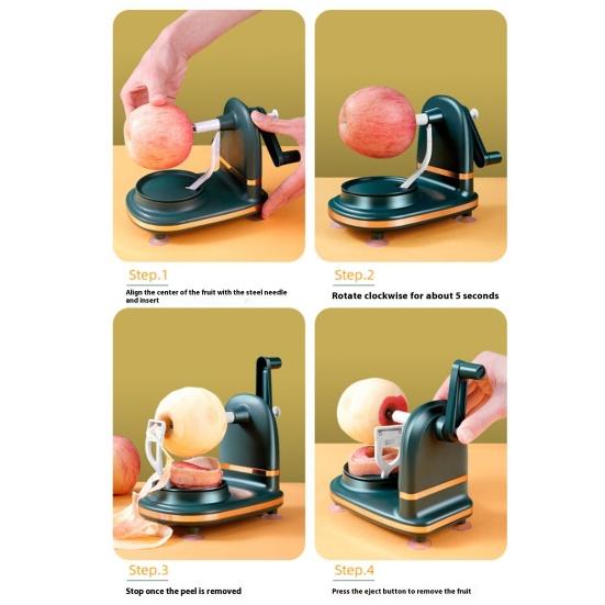Ручная яблокочистка с ручным приводом, удалитель сердцевины для фруктов, слайсер, эффективный инструмент для еды