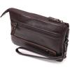 Handsome Clutch Bag for Men Made of Genuine Grained Leather CANPELLINI 21553 Brown
