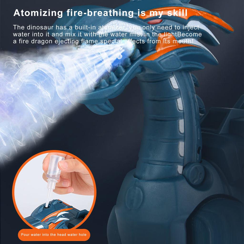 Mechanical Simulation Dinosaur Toy Multi Functional Sound and Light Walking Spray Dinosaur Toys
