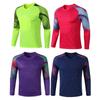 Mens Striped Long Sleeve Goalkeeper Jersey Protective Sponge Pad Training Tops Soccer Football Uniform