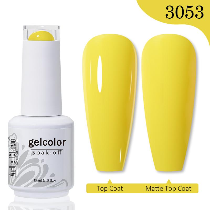 Arte Clavo 15 мл гель-лак для ногтей без сколов и выцветания, УФ-светодиодный замачиваемый верхний базовый гель, красочные УФ-гель-лаки для ногтей для ногтей