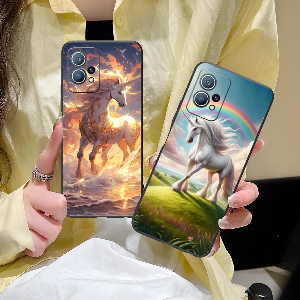 Фантазийный чехол для мобильного телефона с единорогом для Huawei P60 P50 P40 P30 P20 P10 P9 P8 Pro Lite Plus Цветная печать Красивый чехол