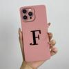 Чехол для iPhone 13 Pro Max Чехол для iPhone 13 Pro Милые парные начальные буквы Квадратная накладка на телефон Матовая ударопрочная задняя крышка
