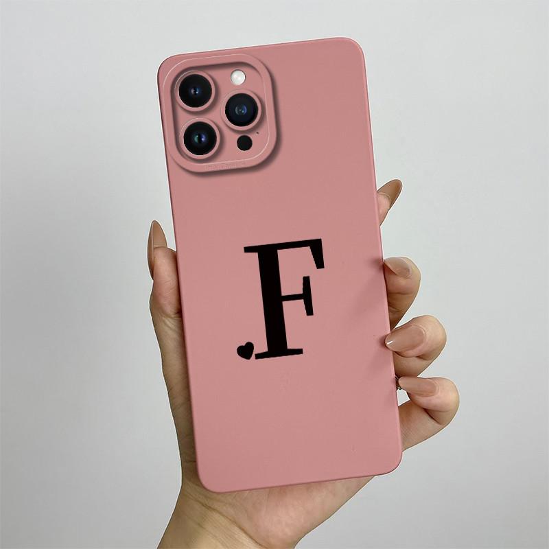 Чехол для iPhone 13 Pro Max Чехол для iPhone 13 Pro Милые парные начальные буквы Квадратная накладка на телефон Матовая ударопрочная задняя крышка