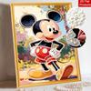 Disney Жемчужная живопись Микки Маус Домашний настенный декор Искусство и поделки Ручная работа Сделай сам Подарок для взрослых/начинающих Креативный декор для дома Безрамная картина на холсте
