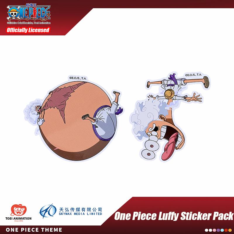 8-Pack Officially Licensed One Piece Luffy Sticker Pack – Creative Decorative Stickers for Journals and Perfect as Gifts.