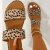 2024 Summer New Fashion Women's Flip Flops Sexy Leopard Print Sandals Open Toe Flat Leisure Shoes Classics Adult Slides Female