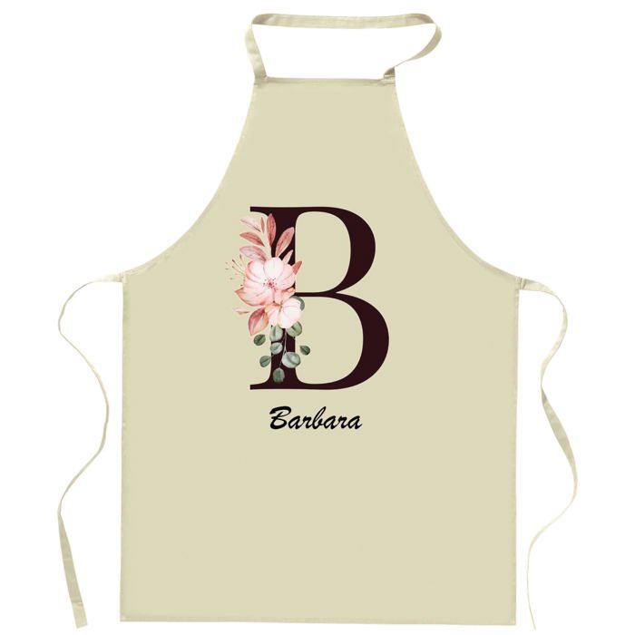 Tablier de cuisine - Barbara Lettre - Impression bretonne - Coton épais - Lavable à 40°C