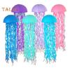 6 Pack Jellyfish Lanterns Gradient Blue Ocean Themed Paper Lantern Decorations Beach Pool Classroom Hanging Decor for Mermaid Birthday Party