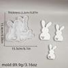 DIY Rabbit Silicone Candle Molds Plaster Crafts Bow Rabbit Silicone Mold  for Easter Party