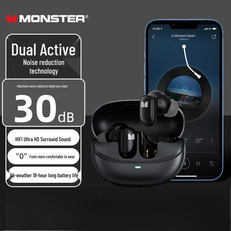 Monster XKT28 Active Noise Cancelling Wireless Earbuds