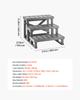 VEVOR Hot Tub Steps 3-Step Spa Stairs 700 mm Wide Step Ladder Outdoor, 160 kg Capacity, Sturdy HIPS Plastic, Non-Slip Foot Pads, Easy Assembly