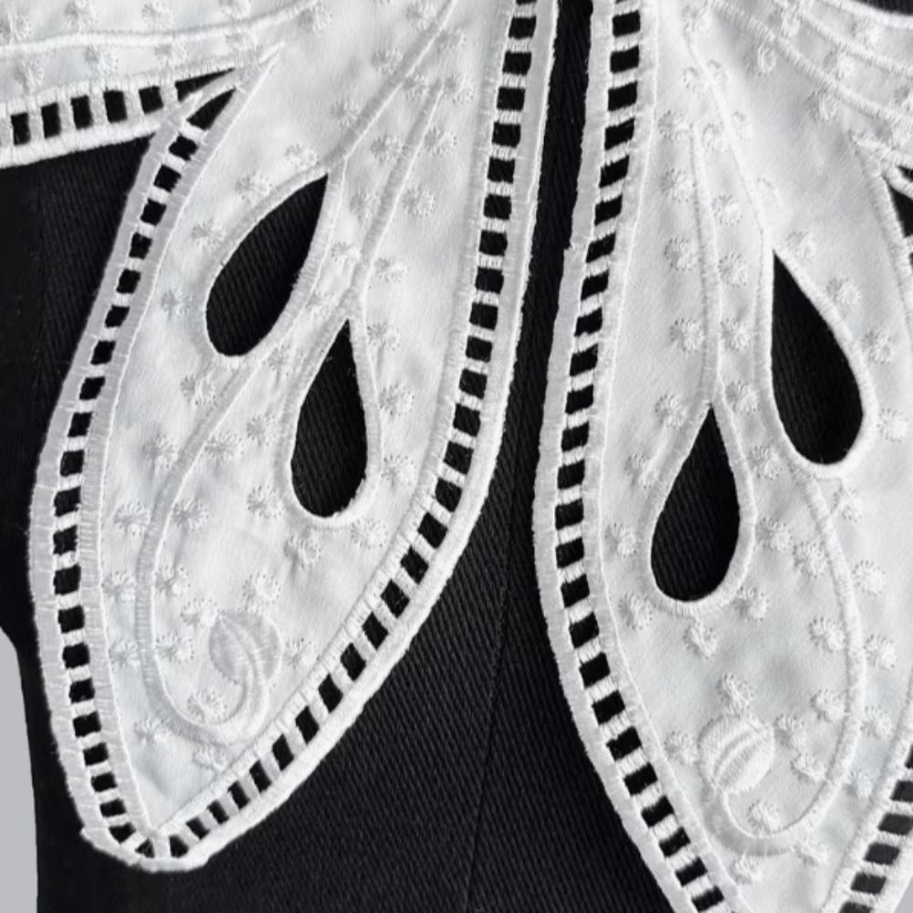 Detachable Embroidered Lace Fake Collar Polyester Decorative Fake Collar New Floral Collar Dresses