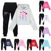 Children's Hooded Top And Pants Two-piece Tracksuit Set Long-sleeved Printed Sweatshirt Set
