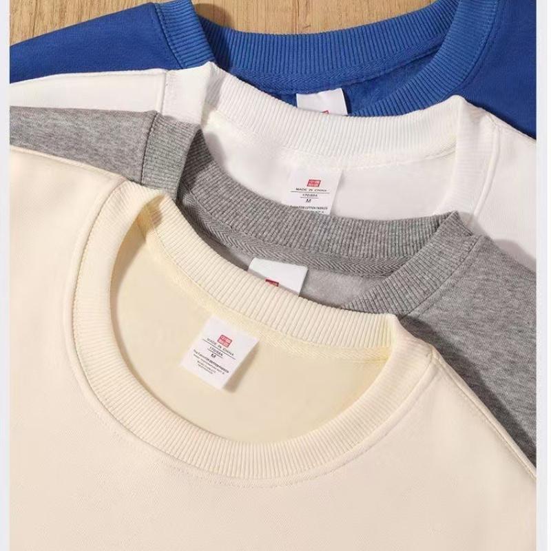 Повседневный свитшот с круглым вырезом и длинными рукавами из смеси хлопка и полиэстера