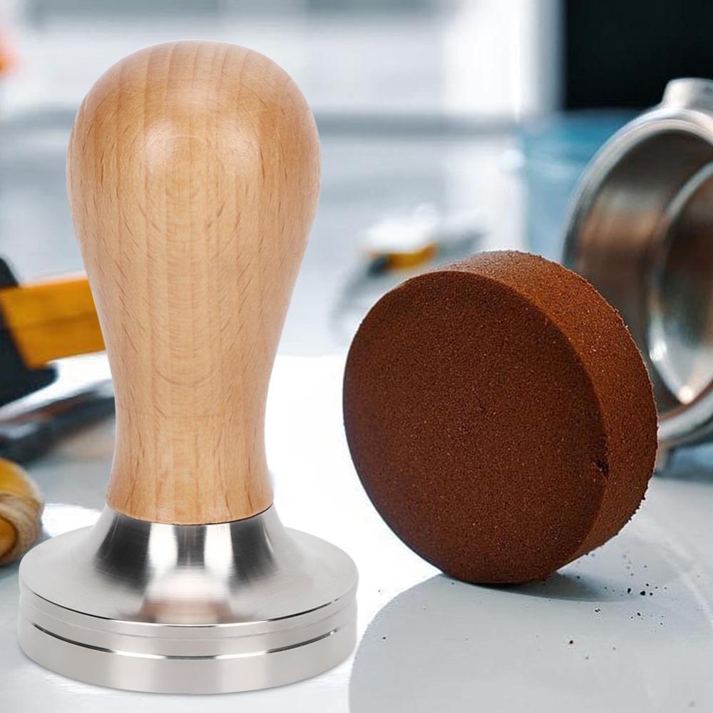 Wooden Handle Espresso Tamper 304 Stainless Steel Coffee Tamping Tool Coffee Tamper Coffee Making