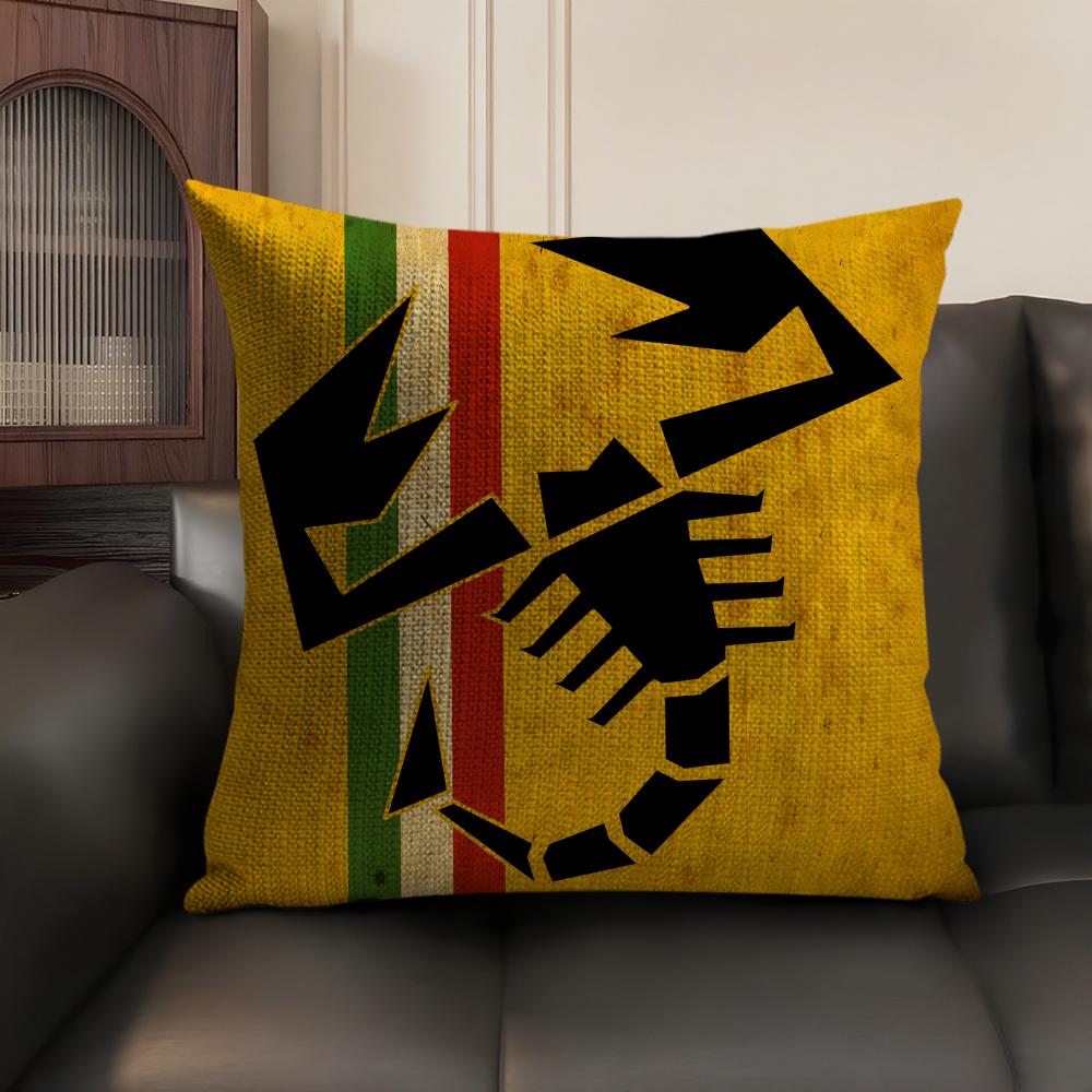 Brand AAbarth Scorpion Cushion Cover Natural Linen Organic Fabric DoubleSided Printing Sofa Home Decor Gift Pillow Case