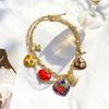 Unique Heart and Butterfly Pendant Gold Bohemian Collarbone Chain Multi-Layer Enamel Necklace  Gift