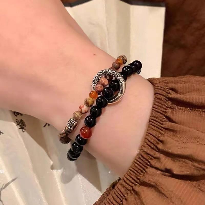 Stylish Rustic Peace Bead Bracelet Unique High-end Design Perfect For Couples