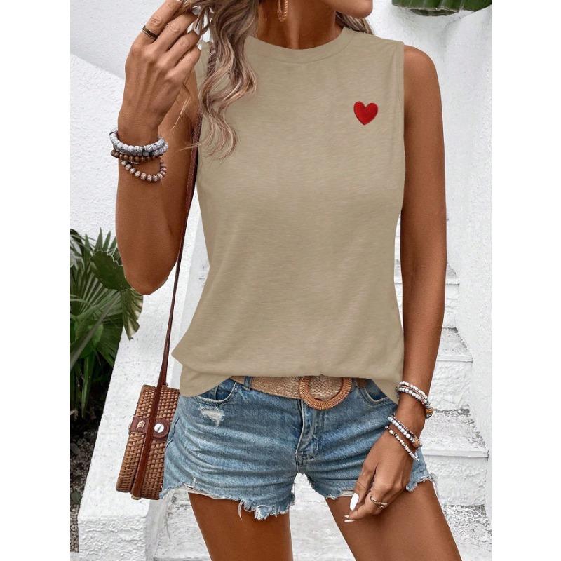 Colorful Stripe Round Neck Butterfly Leopard Creative Element Casual Tank Top Summer Women Blouse