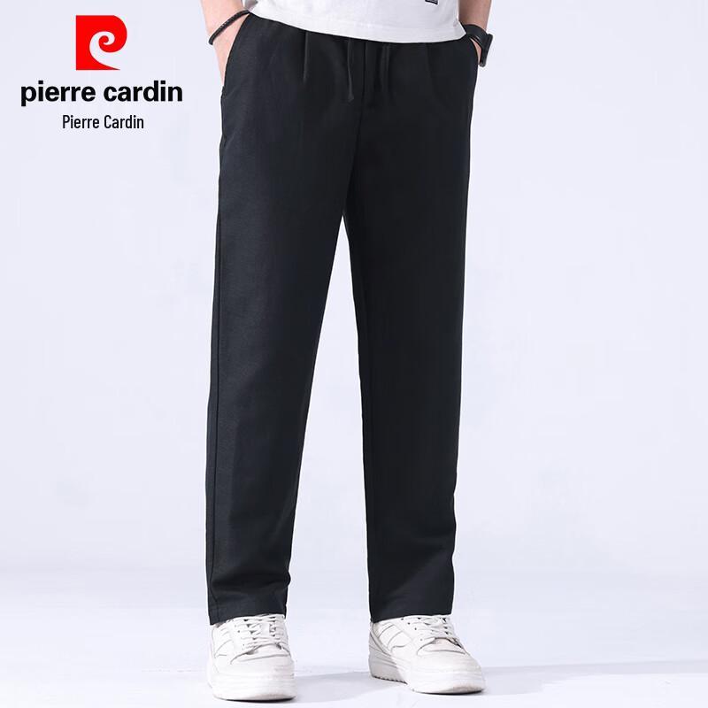 Pierre Cardin Men's Linen Blend Straight-Leg Casual Pants