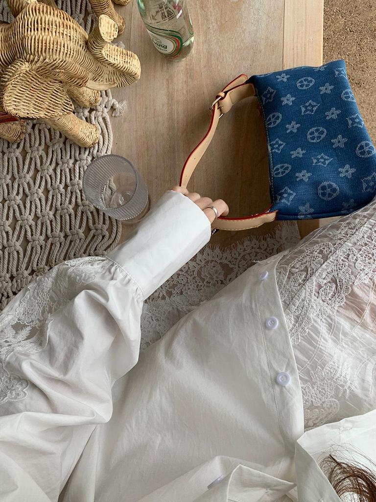 Korean Lace Long-Sleeved Shirt with Suspenders & White Fishtail Maxi Skirt - Women's Three-Piece Set for Spring/Summer 2025