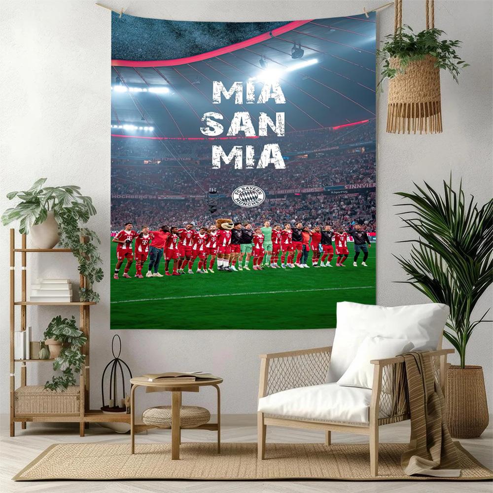 Bayern Munich Wall Decor Tapestry Art For Pet Memorial Birthdaywedding Party Backdrop Family Gift