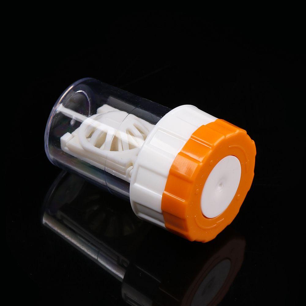 Rotatable Plastic Mini Soaking Box Travel Glasses Holder Candy Color Contact Lens Case