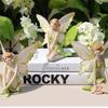 Girl DIY Garden Home Ornament Crafts Fly Fairy Car Decor Angel Figurines Miniatures Flower Fairy