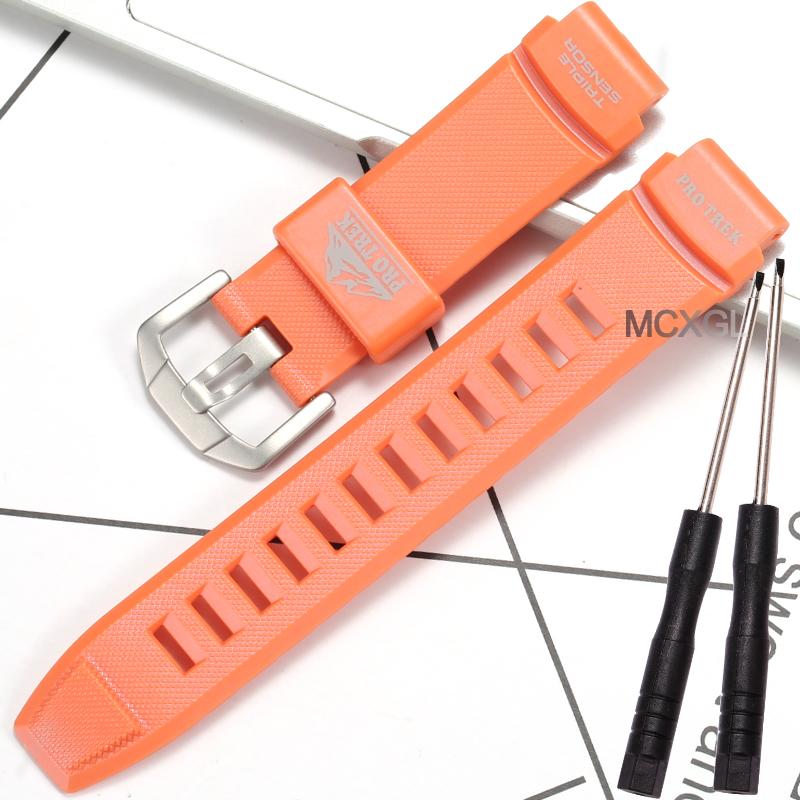 Запасной ремешок PRG-200 Подходит для часов Casio PRG-200 PRG280/550 PRW-3510Y Мужские смоляные спортивные аксессуары для часов