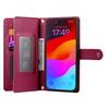 For iPhone 17 Pro Case Zipper Pocket Wallet Leather Phone Cover with Straps