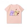 Potdemiel  100 Cotton Childrens Summer New TShirt with Pikachu Print Unisex Comfortable and Breathable Childrens TShirt