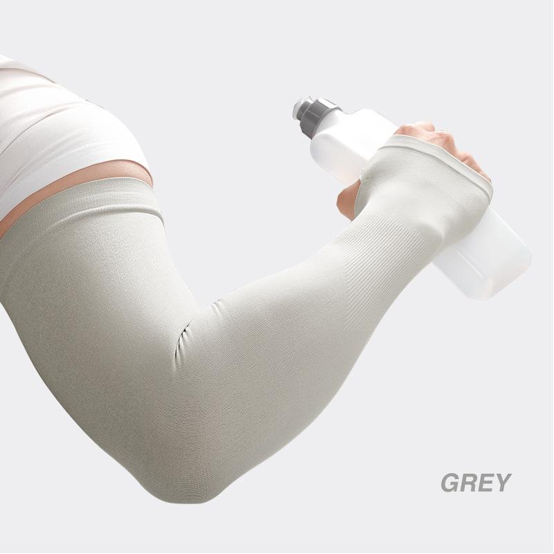 Plus Size Men's Arm Sleeves Cycling UV Protection Cooling Driving Big Size Elastic Breathable Ice Silk Sun Sleeves Outdoor Sport