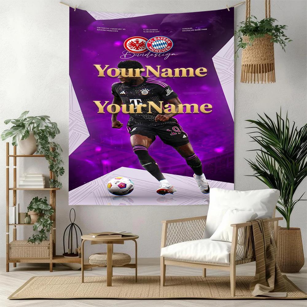 Bayern Munich Custom Your Name Wall Decor Tapestry Art For Pet Memorial Birthdaywedding Party Backdrop Family Gift