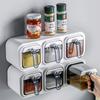 Kitchen Seasoning Box Wall Mounted Organizer Boxes Condiment Door Storage and Organization Jars for Spices Home Gadgets & Garden