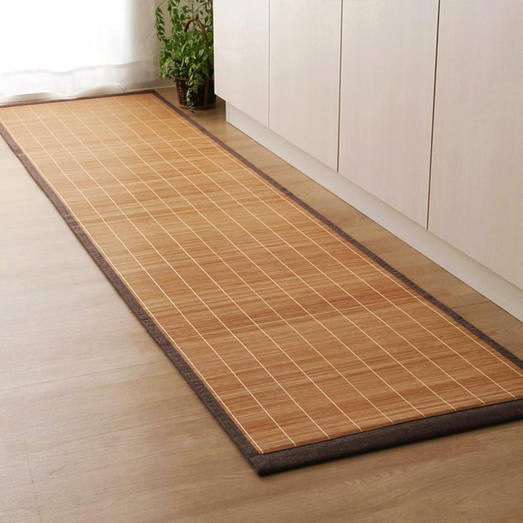 Бамбуковый кухонный коврик IKEHIKO, Делюкс, Однотонный, Коричневый, 60x240 см, #5386050