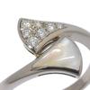 Bvlgari Tiva Dream Ring K18 White gold/diamond/Mother of Pearl #4.9(US Size) 2.9g Women Used