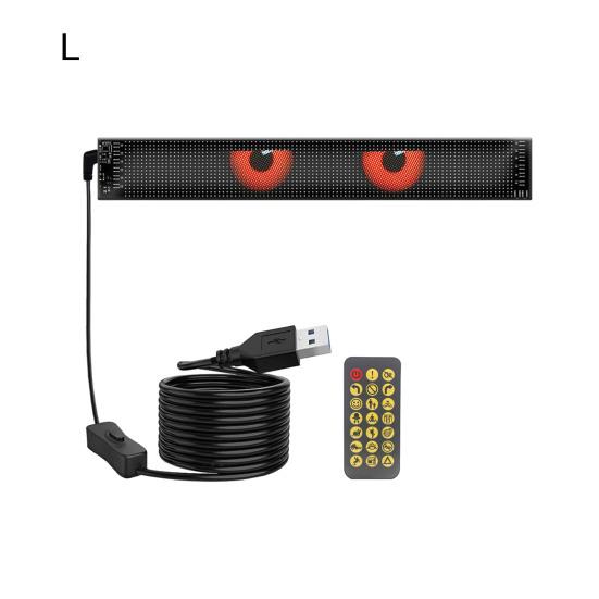 Цветной глазной светильник, гибкий мягкий экран для окон, динамические светодиодные фонари, управление со смартфона, водонепроницаемые светодиодные глаза для окна автомобиля