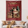 Cowboy Country Tapestry Wall Hanging, Wild West Life Art, Wall Decor for Bedroom Living Room Dorm