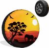 Sunset Scenery Spare Tire Covers Wheel Guards Weatherproof Camping Trailer Universal Fits Tires For Rv SUV Truck Camper Travel