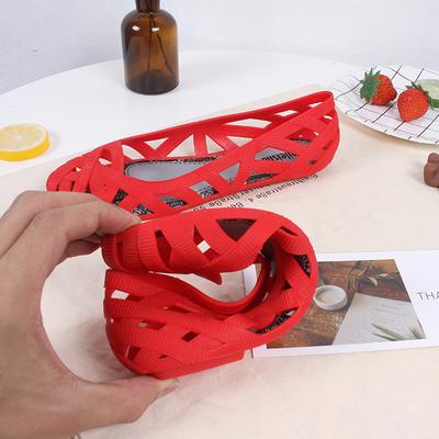 Летние женские сандалии Hollow Flat Shoes Женские сандалии без застежек Модные мягкие легкие шлепанцы Женская удобная пляжная обувь