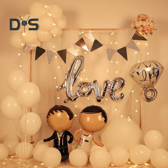 Яркий цветной настенный шар, легкий и прочный, свадебная комната, соединенный любовный настенный декоративный шар