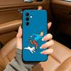 Classic Cartoon Boy and Dog -Tin-Tin Black Soft Silicone Phone Case for Samsung Galaxy A73, A71, A72, A70, A53, A52, A51