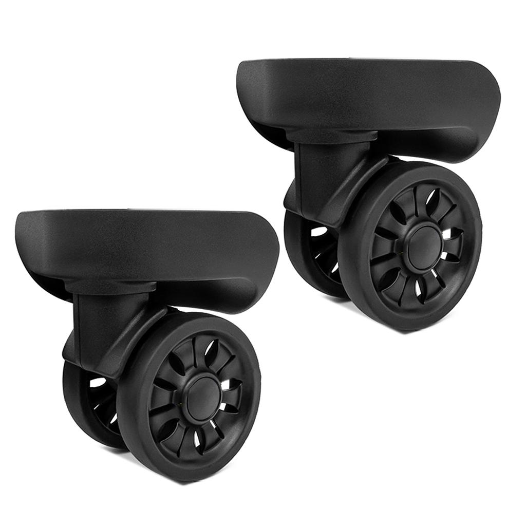 2 шт. сменные роликовые колеса для тележки, сверхпрочные роликовые колеса для багажной коробки, чемодана, поворотные на 360 градусов, бесшумные колеса