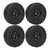 4PCS 1.9inch RC Crawler Rubber Tires 12 Hole Aluminium Alloy Wheels Hub Replacement for SCX10 1/10