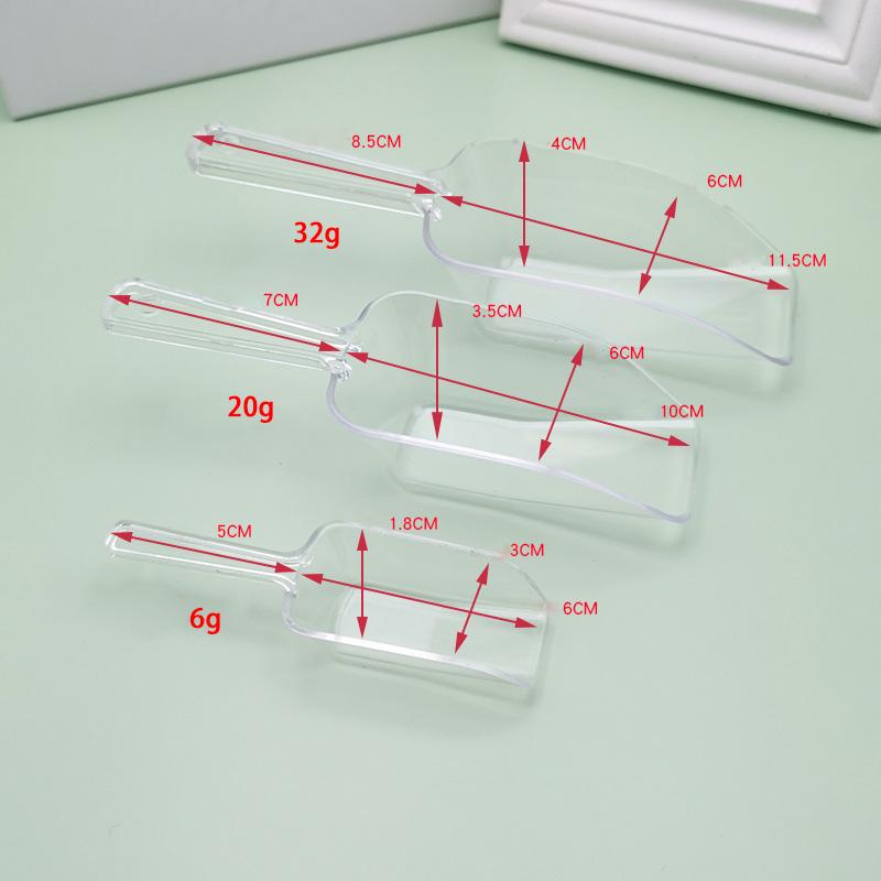 Практичный набор из 6 пластиковых лопаток для льда для различных сервировочных нужд