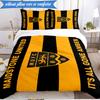 3PCS Football Crest Printed Soft Bedding Set,Including 1pc Duvet Cover And 2pcs Pillowcases Perfect for Bedroom, Dormitory, Fan gift