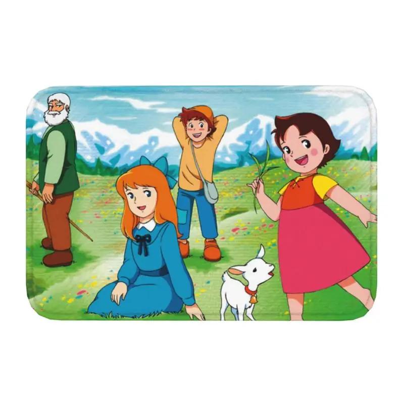 Custom Heidi Peter And Grandpa Doormat Anti-Slip Entrance Bathroom Kitchen Floor Door Mats Garage Rug Carpet Footpad